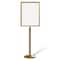 Montour Line Sign Frame Floor Standing 22 x 28 in. V Satin Brass Steel FS200-2228-V-SB - alternate 1